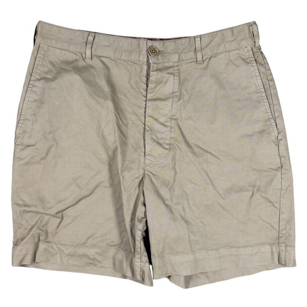 Alex Mill Shorts Mens 32(31)x6 Inseam Chino Canvas Adjustable Waist Twill Khaki